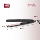 Ver imagem 2 de Prancha Alisadora Mondial Black Rose com Revestimento Cerâmico Preto/rose Bivolt - P-27