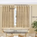 Ver imagem 5 de Cortina Renda Cozinha Tulipa Marrom 2,00larg X 1,30alt