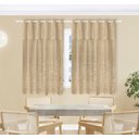 Ver imagem 4 de Cortina Renda Cozinha Tulipa Marrom 2,00larg X 1,30alt