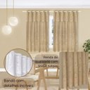 Ver imagem 2 de Cortina Renda Cozinha Tulipa Marrom 2,00larg X 1,30alt