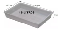 Ver imagem 3 de Bandeja Plástica 18 Litros Açougue Geladeira Freezer Frigorífico 10x40,7x60,8cm