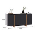 Ver imagem 4 de Buffet Quatro Portas Flow Sense Preto – EJ Móveis