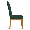 Ver imagem 3 de Kit 8 Cadeiras de Jantar Solana Suede Verde Base de Madeira - Pallazio