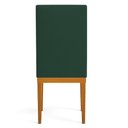 Ver imagem 4 de Kit 8 Cadeiras de Jantar Solana Suede Verde Base de Madeira - Pallazio