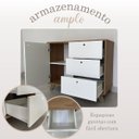 Ver imagem 7 de Balcão para Escritório 3 Gavetas 1 Porta Luciano Olmo/branco