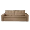 Sofá Retrátil e Reclinável 3 Lugares com Molas 1,80m Vanessa Suede Cappuccino Kaleo Decor - 4