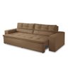 Sofá Retrátil e Reclinável 3 Lugares com Molas 1,80m Vanessa Suede Cappuccino Kaleo Decor - 6
