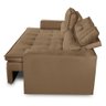 Sofá Retrátil e Reclinável 3 Lugares com Molas 1,80m Vanessa Suede Cappuccino Kaleo Decor - 8