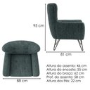 Ver imagem 6 de Poltrona Decorativa Malta Pes Ferro Linho Tcs 718 Moll