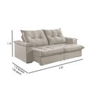 Ver imagem 3 de Sofá 3 Lugares Retrátil 230cm Pillow Top Reclinável Molas Ensacadas M-191