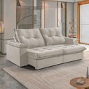 Ver imagem 2 de Sofá 3 Lugares Retrátil 230cm Pillow Top Reclinável Molas Ensacadas M-191