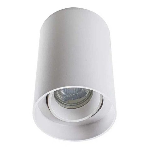 Plafon Spot Sobrepor MR16 Dicroica Redondo Recuado Branco 12,5cm Evoled