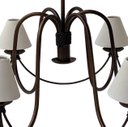 Ver imagem 6 de Lustre de 6 Bocais com Cúpulas Artesanais para Iluminação de Sala