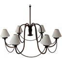 Ver imagem 1 de Lustre de 6 Bocais com Cúpulas Artesanais para Iluminação de Sala