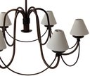 Ver imagem 7 de Lustre de 6 Bocais com Cúpulas Artesanais para Iluminação de Sala