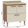 Balcão de Cozinha Style 2 Portas 1 Gaveta Manchester/champagne Ba860 - Fellicci - 3