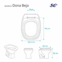 Ver imagem 3 de Tampa de Vaso Sanitário Almofadada Dona Beja Branco Para Bacia Santa Clara