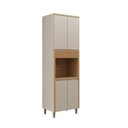 Ver imagem 4 de Torre Simples G77 2 Portas MDF Jequitibá-Gris Fosco Gran Belo