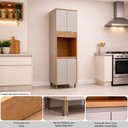 Ver imagem 2 de Torre Simples G77 2 Portas MDF Jequitibá-Gris Fosco Gran Belo