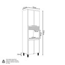 Ver imagem 5 de Torre Simples G77 2 Portas MDF Jequitibá-Gris Fosco Gran Belo