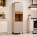 Ver imagem 1 de Torre Simples G77 2 Portas MDF Jequitibá-Gris Fosco Gran Belo