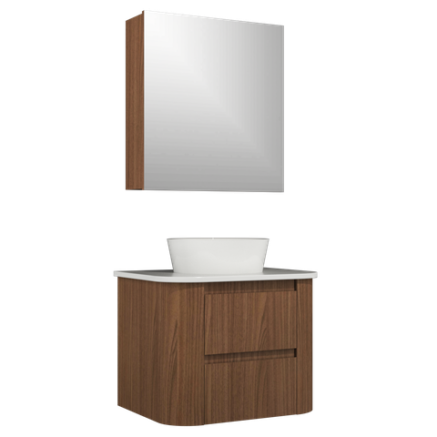 Conjunto Gabinete Suspenso para Banheiro Estela 2g 60cm