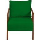 Ver imagem 2 de Poltrona Decorativa Shine Pé Castanho - Verde Suede