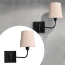 Ver imagem 2 de Arandela Luminária de Parede Clássico Articulável Preto com Cúpula Bege Decoração Iluminação