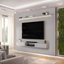 Ver imagem 4 de Painel Trento para TV com Bancada 275 Ripado Bali Bali com LED-DJ Móveis