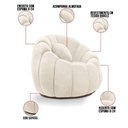 Ver mais imagens de Sofá 2 Lugares com Poltrona Orgânica Fixa Cloud Bouclê Bege E03 - D'Rossi