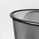 Ver imagem 2 de Lixeira de Escritório Cesto Redondo em Metal Aramado Telado 12 Litros Preta para Casa e Ambiente