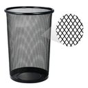 Ver imagem 3 de Lixeira de Escritório Cesto Redondo em Metal Aramado Telado 12 Litros Preta para Casa e Ambiente