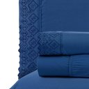 Ver imagem 3 de Jogo de Cama Nobless Casal Padrão 04 Peças 100% Poliéster - Azul Galaxia