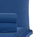 Ver imagem 2 de Jogo de Cama Nobless Casal Padrão 04 Peças 100% Poliéster - Azul Galaxia