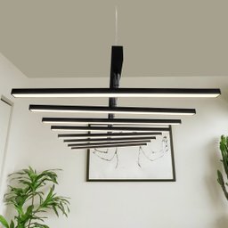 Lustre Moderno Traço Articulado Led Nórdico 8h-3000k-preto - 5