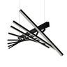 Lustre Moderno Traço Articulado Led Nórdico 8h-3000k-preto - 1