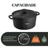 Caçarola Estilo Redonda Alça e Tampa de Ferro 22x16,5cm 3,8l – Panela Mineira - 5