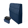 Cabeceira Baú Imperatriz Cama Box Casal 140 cm Suede Azul Marinho - DL Decor - 1