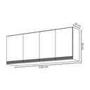 Ver imagem 4 de Armário Aéreo 150cm 4 Portas Andréia Branco - Ajl Móveis