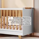 Ver imagem 7 de Berço Minicama 4 em 1 Americano 100% MDF Levy Espresso Móveis Branco Brilho/Amêndoa
