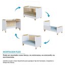 Ver imagem 4 de Berço Minicama 4 em 1 Americano 100% MDF Levy Espresso Móveis Branco Brilho/Amêndoa