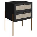 Ver imagem 6 de Cabeceira Solteiro e Mesa Pés de Metal Arlo A10 Nero/dourado - Mpozenato