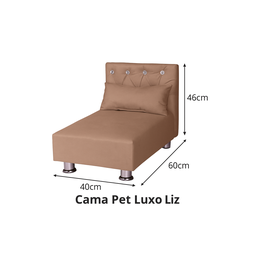 Cama Pet Luco Liz, Descanso e Conforto com Qualidade para Seu Pet, Incluso Almofada Descanso - Marro - 4