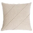 Ver imagem 1 de Capa de Almofada Linho Cor Bege Cru com Detalhe Drapeada 45x45cm