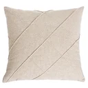 Ver imagem 2 de Capa de Almofada Linho Cor Bege Cru com Detalhe Drapeada 45x45cm