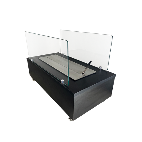 Lareira Ecológica 60 cm Preto / Preta Inox