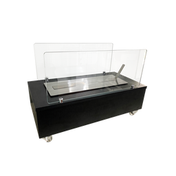 Lareira Ecológica 60 cm Preto / Preta Inox - 6