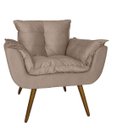 Ver imagem 2 de Kit 02 Poltronas Decorativa Sala E Recepção Opala Suede Bege - LM DECOR