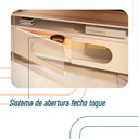 Ver imagem 5 de Painel TV 85" Suspenso com Bancada 219cm Lory Pés Metalicos Dourados H01- D'Rossi