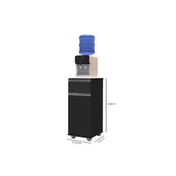 Suporte Balcão Para Cozinha Bebedouro Alaska Gaveta + Porta:BLACK - 3